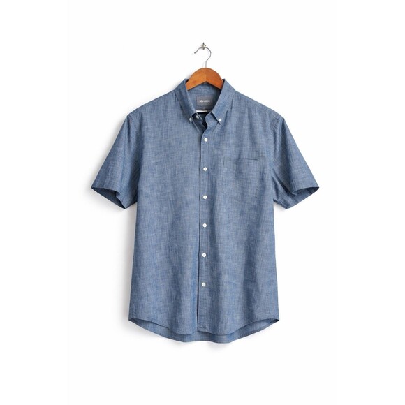 Bonobos Other - Bonobos Slim Fit Chambray Button Down Shirt Mens XL Blue Short Sleeve Casual